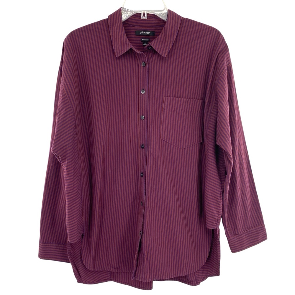 Madewell Poplin Side Panel Dolman Button-Up Shirt